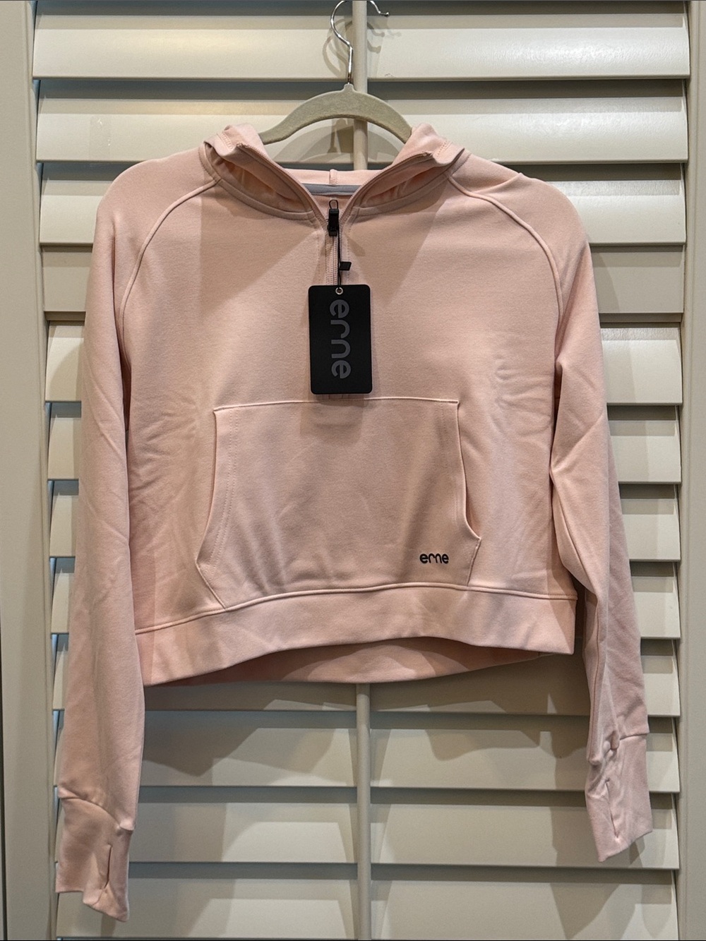 Cropped Hoodie Pink Clay
